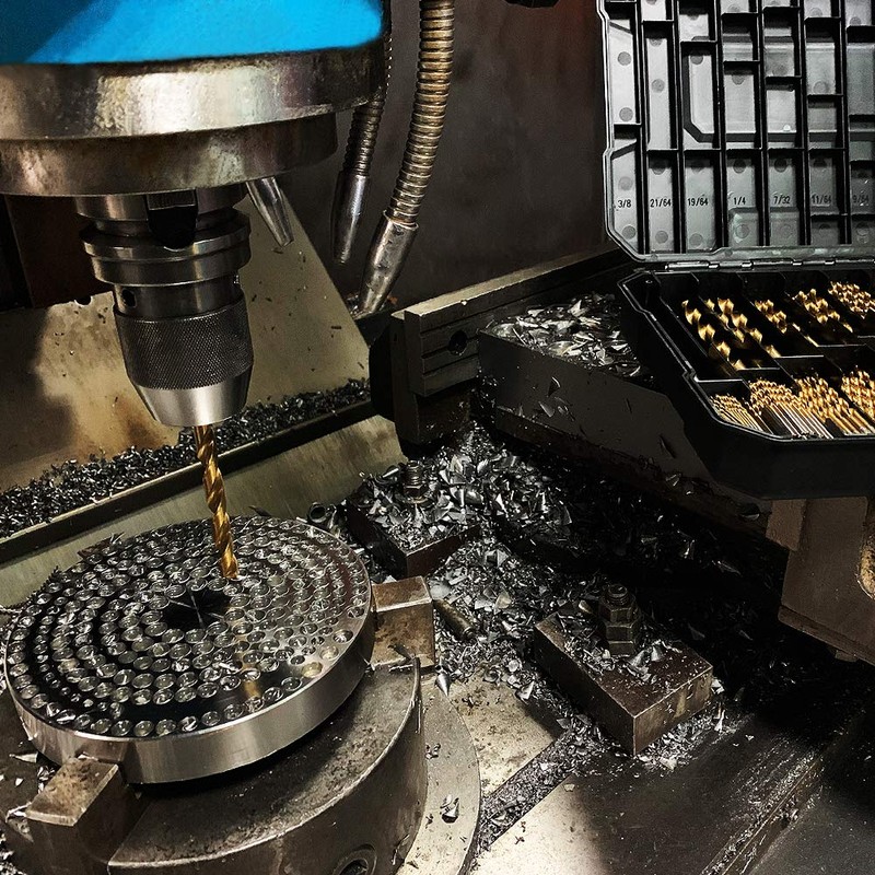 COMOWARE 100 Pcs Titanium Drill Bit Set - High Speed