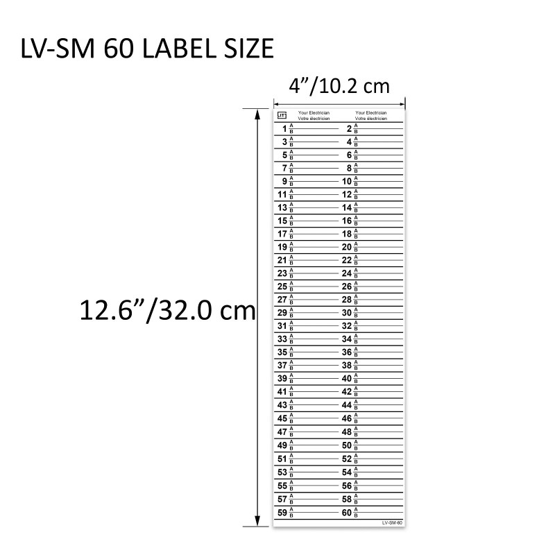 Littversions LV Siemens Electrical Breaker Panel Directory Label DIRBLK (60
