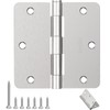 AmzGod Door Hinges Brushed Nickel - 3 Pack 3.5 Inch