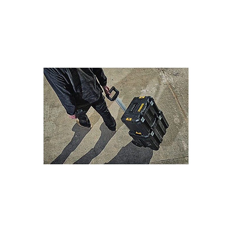 DEWALT Tool Box with Wheels, TSTAK, Deep Box (DWST17820), Black,