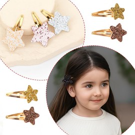 JEYORZY 10 Stück Niedliche Stern Haarspangen Metall Haarspangen Mädchen Snap Hair Pins funkelnde Mode Haar Spangen Styling Zubehör für Kleinkind Frauen Mädchen Party Geburtstag Geschenk liefert