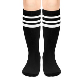 Olreco Kids Soccer Socks 4-6 years Toddler Soccer Socks Kids Baseball Sock Youth Boys Black Girls Softball Sock for Girls Youth