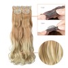 Ombre Blonde Clip in Hair Extensions Natural Blonde to Bleach