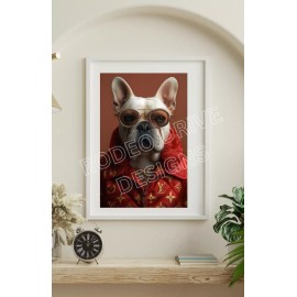 FRENCH BULLDOG WALL ART 11X17 WALL DECOR FRENCHIE ART GREAT GIFT FOR HOLIDAYS