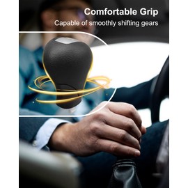 Qnbes 5 Speed Shift Knob Replace 54102-TR0-A03ZB Fit for Honda Civic 2012 2013 2014 2015, 5 Speed Manual Gear Lever Adapter