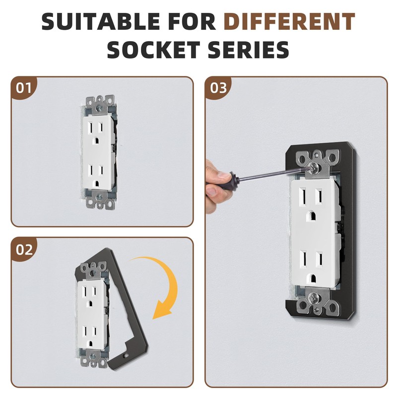 WooFog 10 Pcs Wall Plate Spacers for Outlets, Outlet Spacers