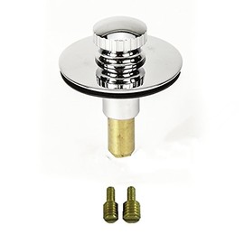 Universal Lift n Lock (Push Pull) Bath Tub/Bathtub Drain Stopper Includes 3/8" and 5/16" Fittings Chrome