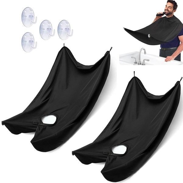 Pack of 2 Bibs for Beard with 4 Suction Cups