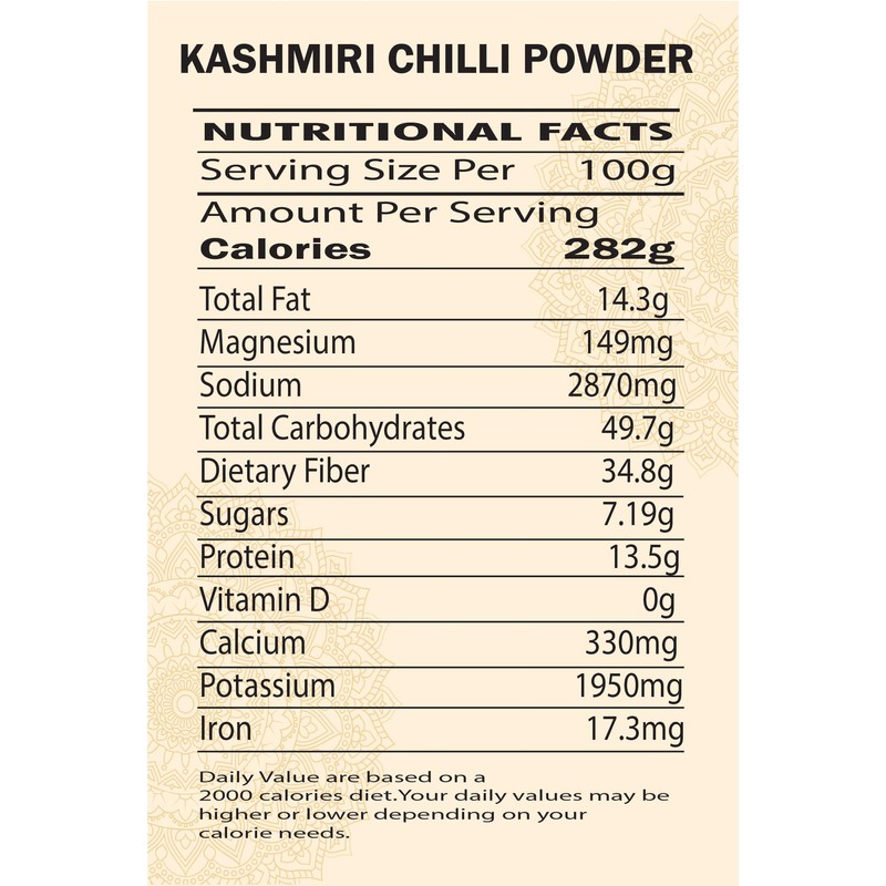 Kashmiri Chilli Powder I Red Chilli Powder I Premium Quality