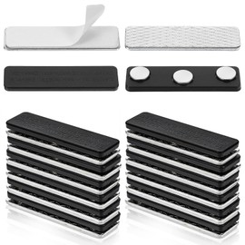 Heclia 12 Pairs Magnetic Curtain Weights with Adhesive Waterproof Magnets for Blackout Curtains Outdoor Patio Mosquito Net Gazebos Cabanas Flag and Indoor Use Secure Name Tags ID Badges in Heavy Wind