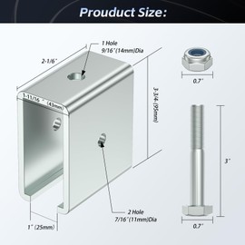 SKTREX Strut Channel Connector Extend Bracket Connection for use with 1-5/8" Wide and 1-5/8" Height Strut Channel