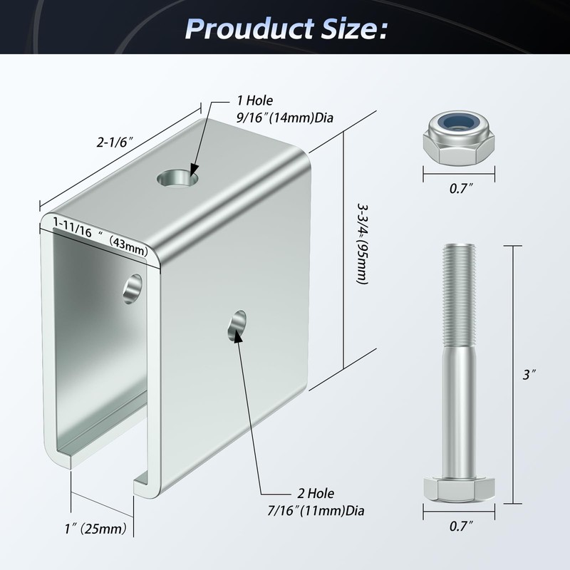 SKTREX Strut Channel Connector Extend Bracket Connection for use with