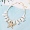 Bocar Gold Starfish Pendant Necklace for Women Starfish Chunky Statement