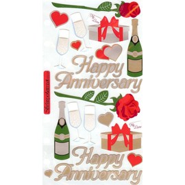 Happy Anniversary Sticko Photo Safe Paper Stickers