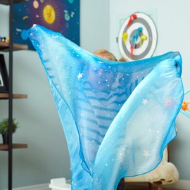 kizihaus Space Organdy Play Scarf for Kids and toddlers 33.5" - Dance scarves