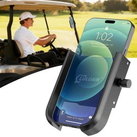 LULUAIR Golf Cart Phone Holder - Slim Smartphone Mount for Golf Cart, Ultra-Strong Magnet - Golf Cart Accessories, Rotatable Universal Magnetic Phone Holder for Golf Cart(Black)
