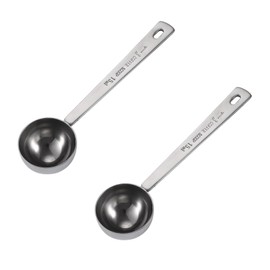 2 Stück Esslöffel-Messlöffel, Esslöffel mit langem Griff, 15 ml Edelstahl-Kaffee-Messlöffel, leicht zu waschen, für Kaffee, Milch, Obst und andere Pulvermessungen