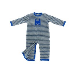 Baby Organic Cotton Long Sleeve Romper Pyjamas 62-68 74-80 Hero, blue