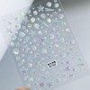 2 Pcs Ocean Nail Stickers for Nail Art, 5D Embossing