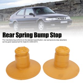 KIMISS 2pcs Rear Spring Bump Stops Rear Spring Bump Stop PU Yellow 12802494 Rear Coil Spring Bump Stop Rear Shock Absorber Buffer Rubber 12794314 for Saab 9‑3 2003‑2015