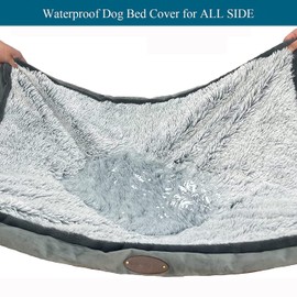 DEBANG HOME Dog Bed for Large, Medium Dogs Breeds, Deluxe Plush Dog Crate Beds, Comfy Kennel Pad,Pet Sleeping Mat,Waterproof, Removable and Machine Washable Cover, & Non-Slip Bottom