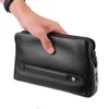 Fipilock FL-V1 Men Zipper Leather Wallet Smart Fingerprint Security Anti