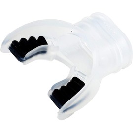 Trident New Comfort Cushion Silicone Molded Tab Mouthpiece for Regulator, Octopus, Snorkel - Clear with Black Tabs