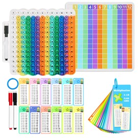 Anemeeoke Multiplication Flash Cards + Pop Fidget Multiplication Chart, Times Table Educational Flashcard 3rd Grade, 4th, 5th, 6th Grade for Kids