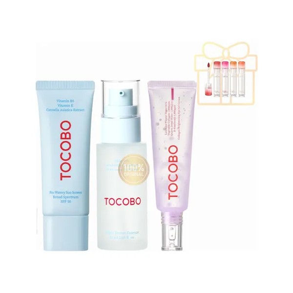 Kit Tocobo Esencia + Protector+ Gel En Crema Ojos