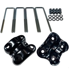 BST BSSP Pair Rear Axle Leaf Spring U-Bolt & U bolts Plates For 1988-1998 Chevy GMC Tahoe Yukon C1500 K1500 Suburban Tahoe GMC Yukon, Square Extended U-bolts 2.5" Wide Leaf Springs 8.75" Long