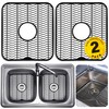 DecorRack 2 Black Sink Protectors for Kitchen Sink, 12" x