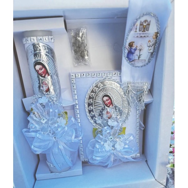 Sofia’s Gift First Communion Candle Set SPANISH Boy Gift Vela