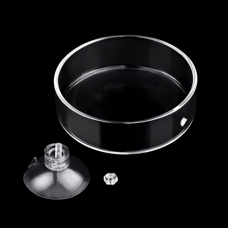 WEAVERBIRD 60mm Aquarium Shrimp Feeder Dish with Suction Glass Fish