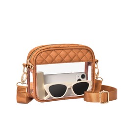 BS-VOG Clear Crossbody Bag Stadium Approved, Clear Bag for Stadium Events, Small Clear Purses for Women Stadium Crossbody