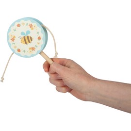 small foot Monkey Drum Little Friends, musical toy with flower and bee motif, drum for ages 24+ months, 12718