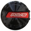 RAYS 61025000008BK-4 Center Cap Set, Glam Lights, Black/Red, Set of