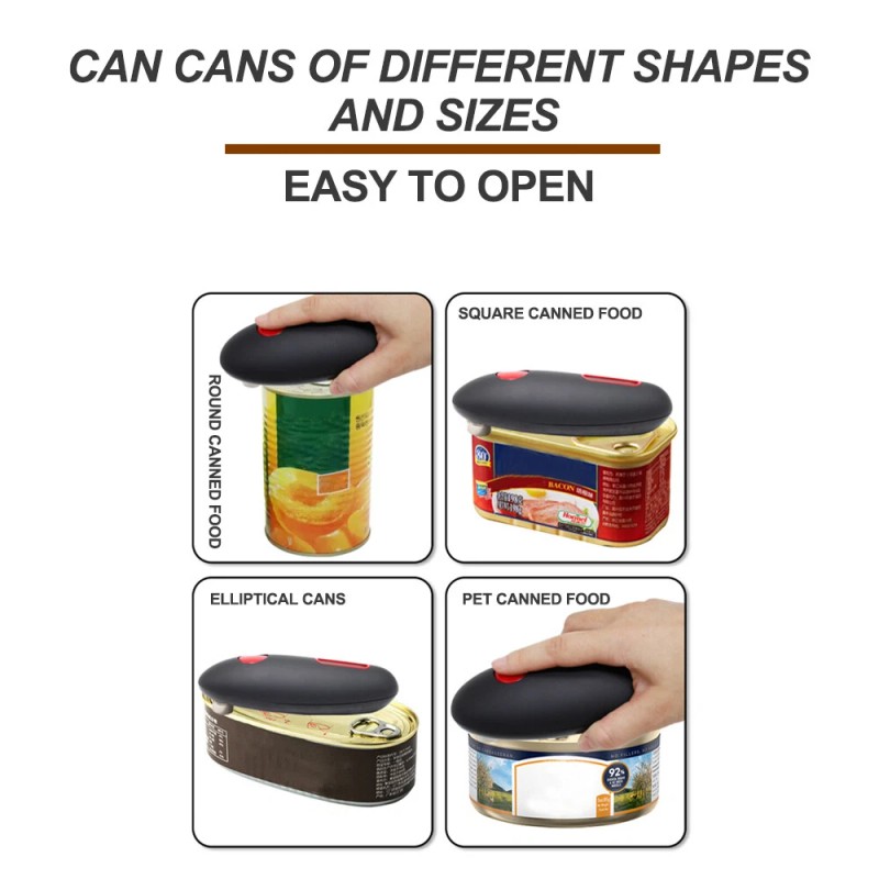 Automatic Electric Commercial Can Opener Smooth Edge Stainless Steel Hands-Free