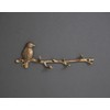 Fyne-Finds Metal Gold Bird on Branch 6 Hooks Coat Key