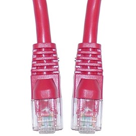 CableWholesale Cat6 Ethernet Crossover Cable, 24AWG, RJ45 Gold Plate Connector, Snagless Boot, 4 Pair Stranded Copper, Unshielded Twisted Pair (UTP) Internet Network Patch Cable, 7 Foot, Red
