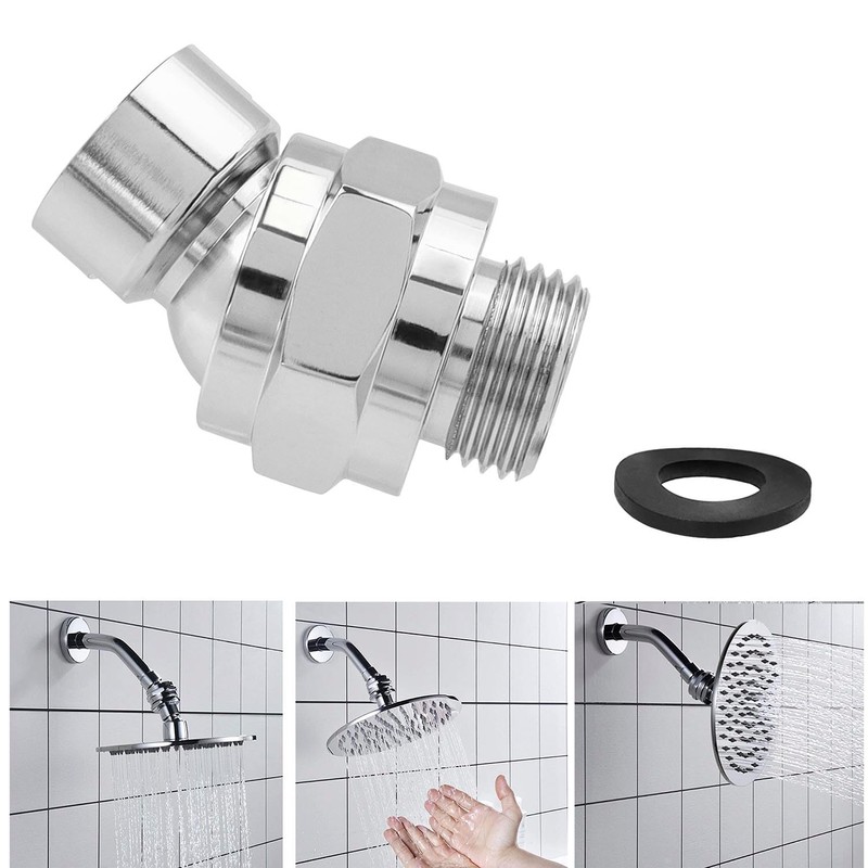 Gasea Shower Head Adapter, 360° Universal Rotating Shower Head Ball