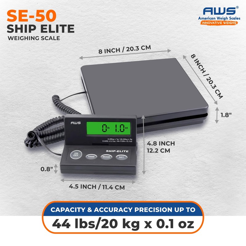 American Weigh Scales Digital Shipping Scale | Highly Accurate Multifunctional
