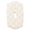MACKENZIE-CHILDS Enamel Switch Plate, Light-Switch Cover, Single Toggle, Pink-and-White Rosy