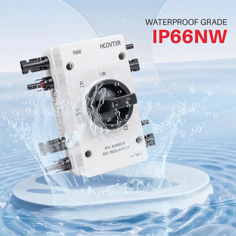 HCOVTXR Solar Disconnect Switch 32Amp 1000VDC,4 Pole Solar Isolator Switch