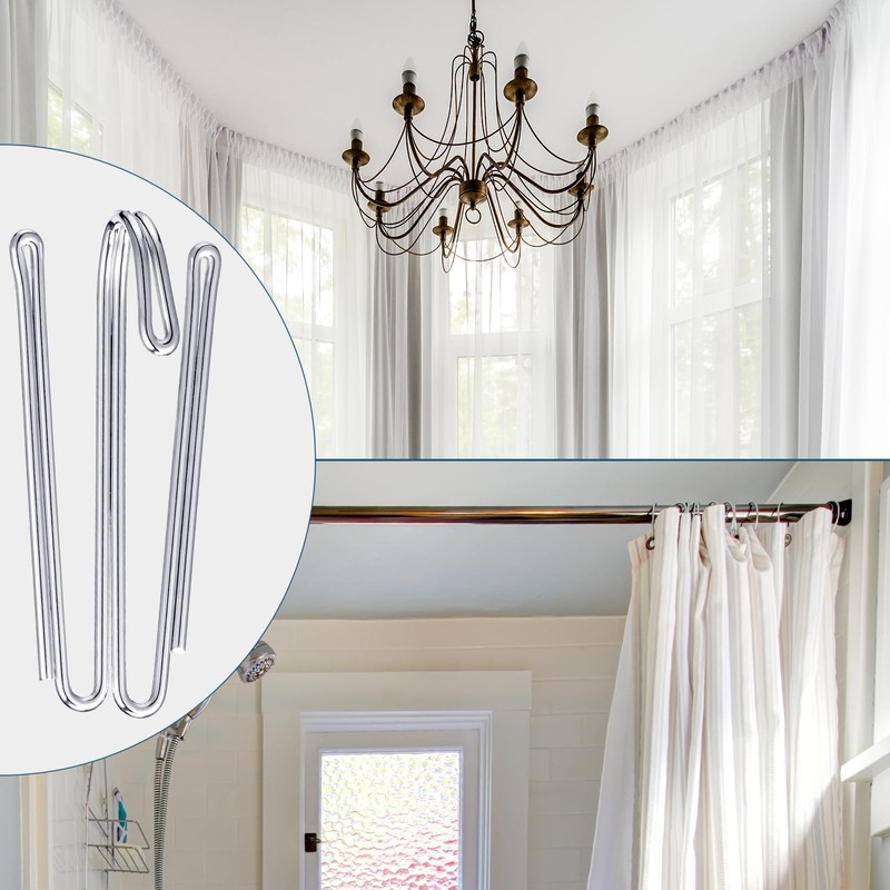 Blulu Pleat Hooks Stainless Steel Curtain Pleat Hooks Drapery Hook