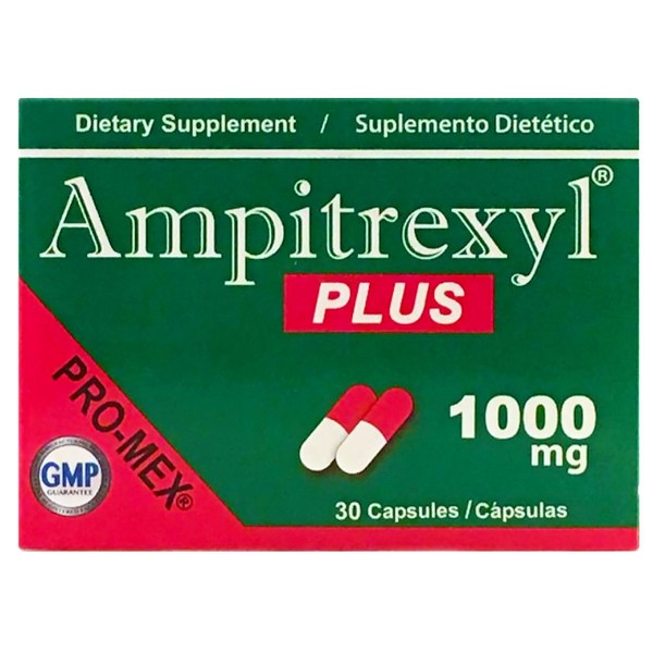 Ampitrexyl Plus, 100% Natural, Antioxidant, 30 Capsules, 1000 mg, Box