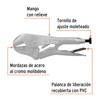 Truper PPT-7R, Pinza de presión 7", mordaza recta, acero al