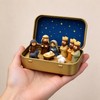 Mini Nativity Scene in a Metal Box – Portable Christmas