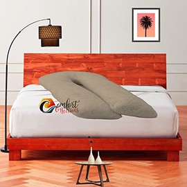 Teddy Fleece Full Body 9FT U Shaped Orthopaedic Pillowcase Cover With Zip Maternity Nursing Pregnancy Super Soft Snug Cuddles 9 Feet Pillowcase U Cover Mink 75cm x 135cm Approximate