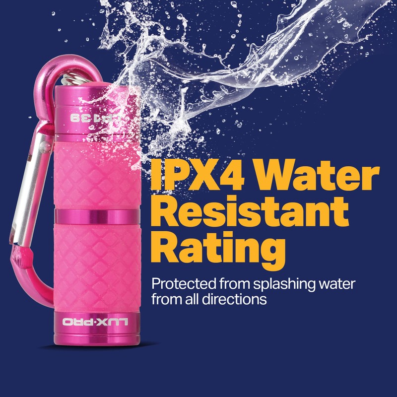 LUX-PRO LP139 Glow-in-the-Dark Key Chain LED Flashlight (16 Pack)