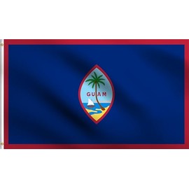 DMSE United States Territory of Guam Flag 2X3 Ft Foot 100% Polyester 100D Flag UV Resistant (2' X 3' Ft Foot)